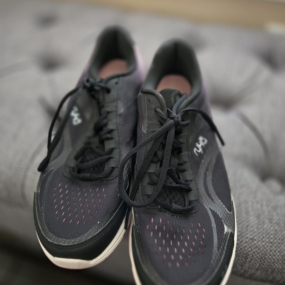 Black and Pink Athletic Shoes